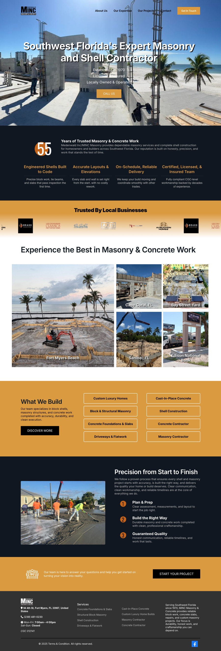 MINC Masonry website